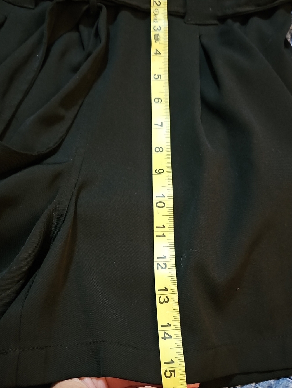 Max Studio Black Tie-Front High Waist Shorts - Picture 6 of 7